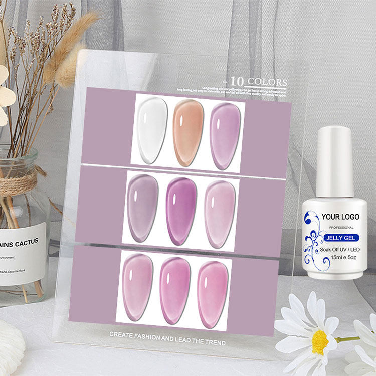 15ml πάγος μέσω ροζ λευκό ζελέ πηκτής νυχιών