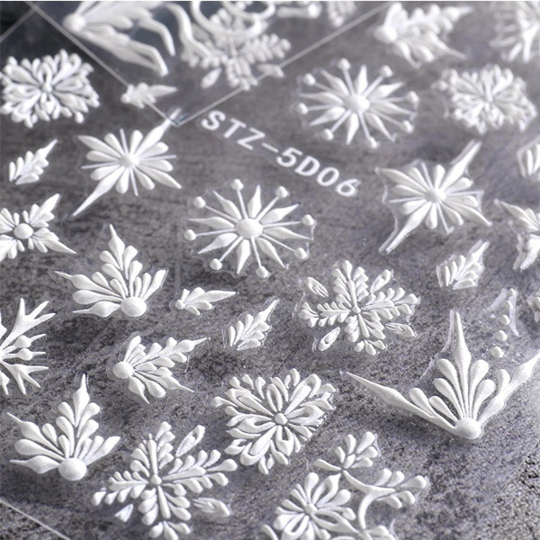Αυτοκόλλητα 5D Snowflake Nail Art