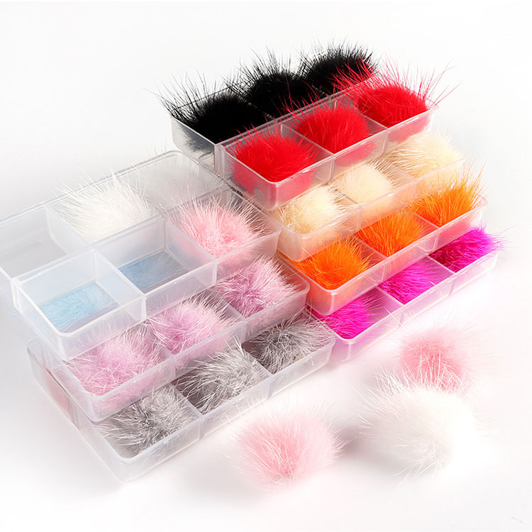 Κουτί 6 τμχ 3d Sofy Magnetic Pom Pom For Nails