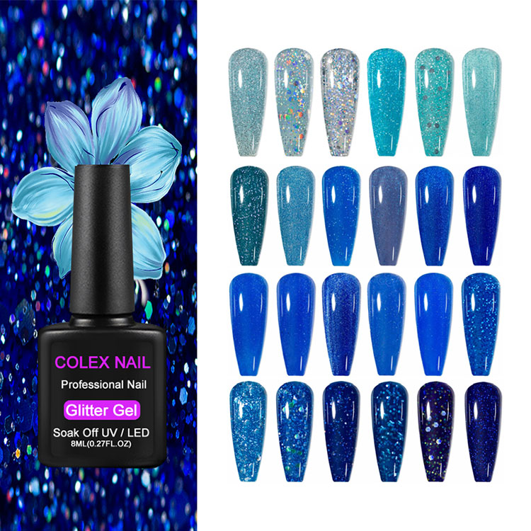 8ml μπλε γυαλιστερό γυαλιστερό γυαλιστερό