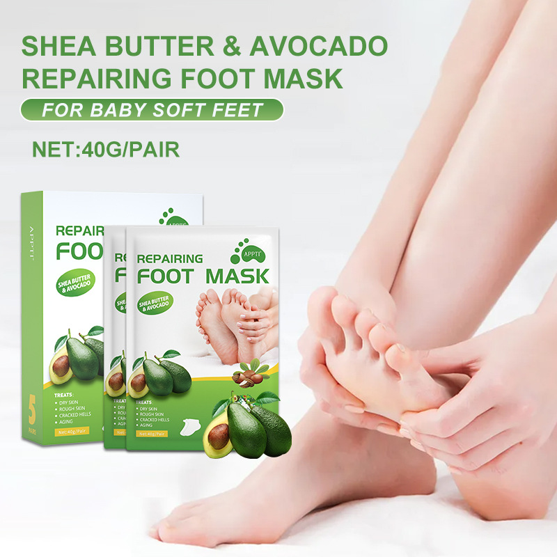 Μιας χρήσης Avocado Vitamin E Nourish Foot Peel Fool Mask