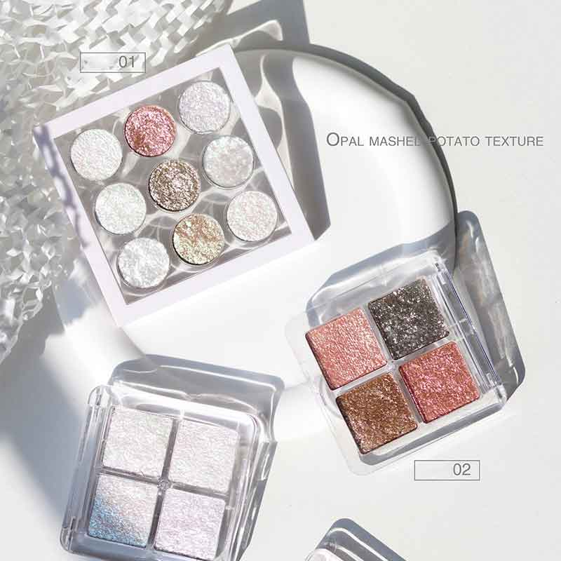 Νέα 9 σε 1 χρώματα Nail Art Opal Mashed Powder Aurora Effect Pigment