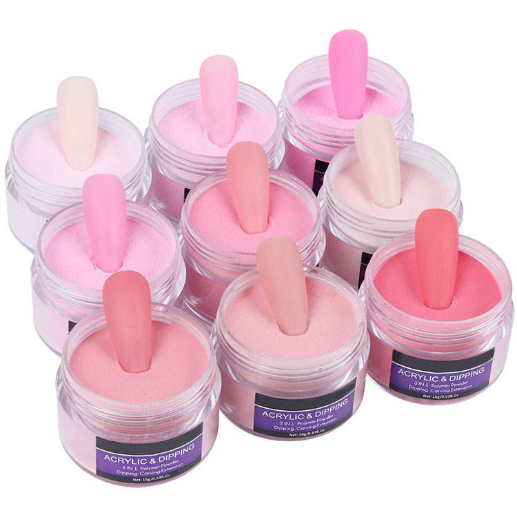 Ακρυλική πούδρα νυχιών Pink Clear Dipping Powder
