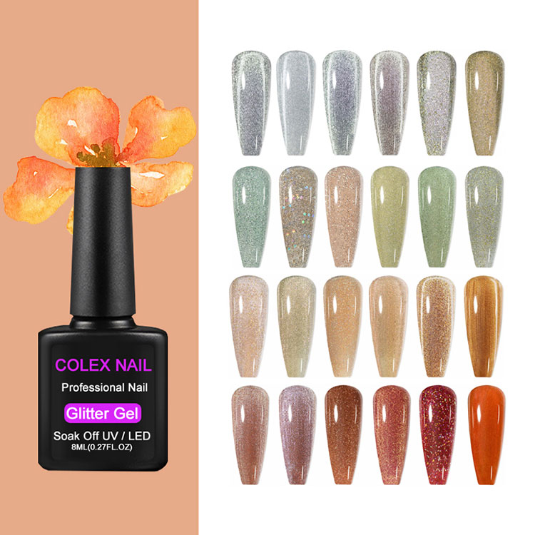Λαμπερά χρώματα Glitter Gel Polish