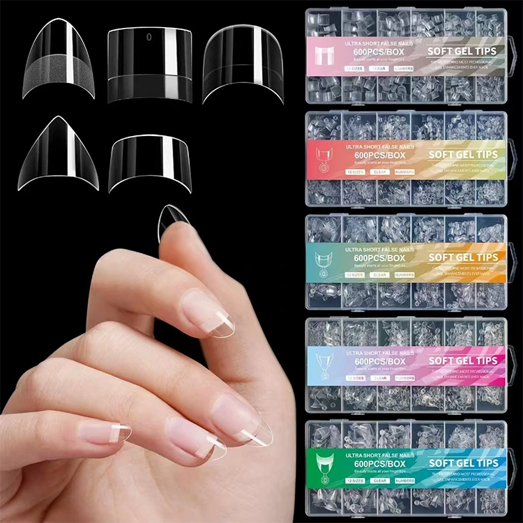 Ultra Short Soft Gel Tips - 600pcs